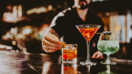 Bar drinks offered at Bacchus Lounge in Niagara on the Lake
