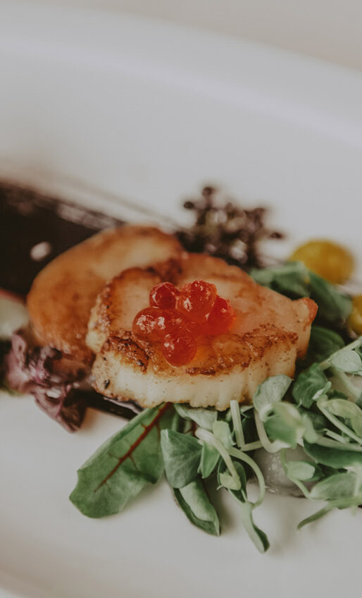 A seafood dish served at Tiara Restaurant in the Queen’s Landing hotel in Niagara-on-the-Lake.