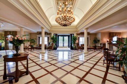 Lobby in the Queen's Landing Hotel in Niagara on the Lake