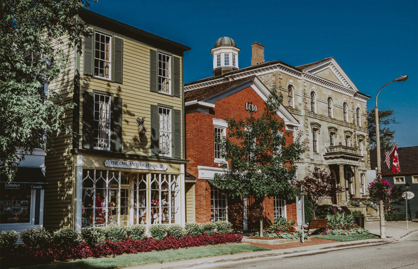 Explore the historic downtown buildings during your stay in Niagara-on-the-Lake