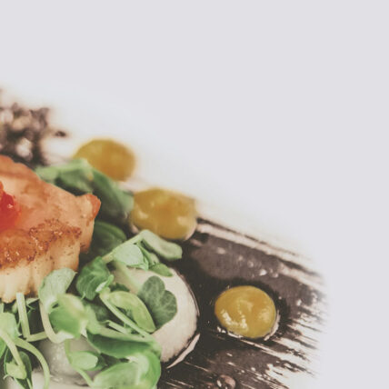 Unique plating technique at Tiara Restaurant at the Queens Landing Hotel in Niagara-on-the-Lake
