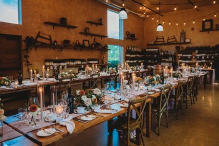A wedding in the Tasting Room at The Hare Wine Co. in Niagara-on-the-Lake.