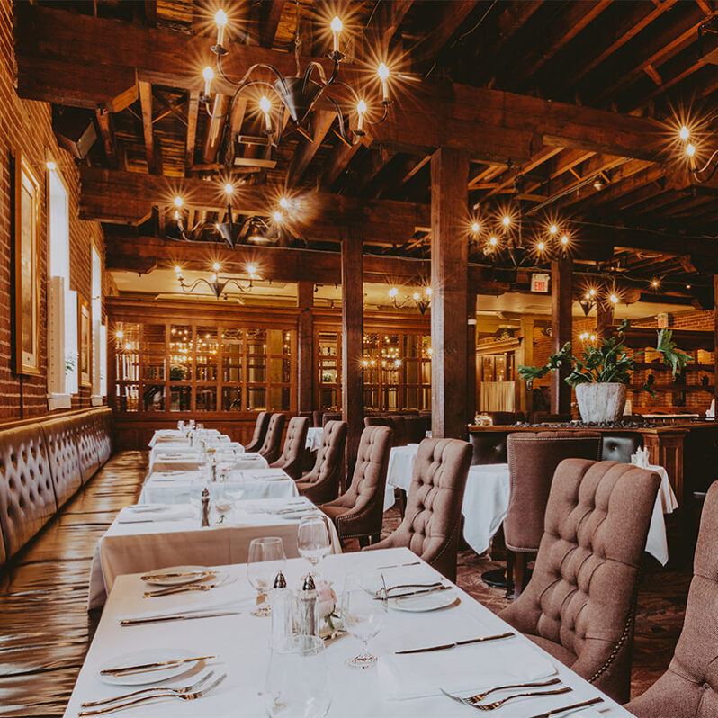 Dining room at Cannery Restaurant at Pillar and Post in Niagara-on-the-Lake