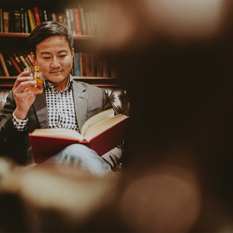 A man enjoying the unique Ontario meeting venues at Vintage Hotels