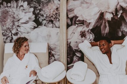 A couple awaiting their Weekender treatment at Secret Garden Spa in Niagara-on-the-Lake.