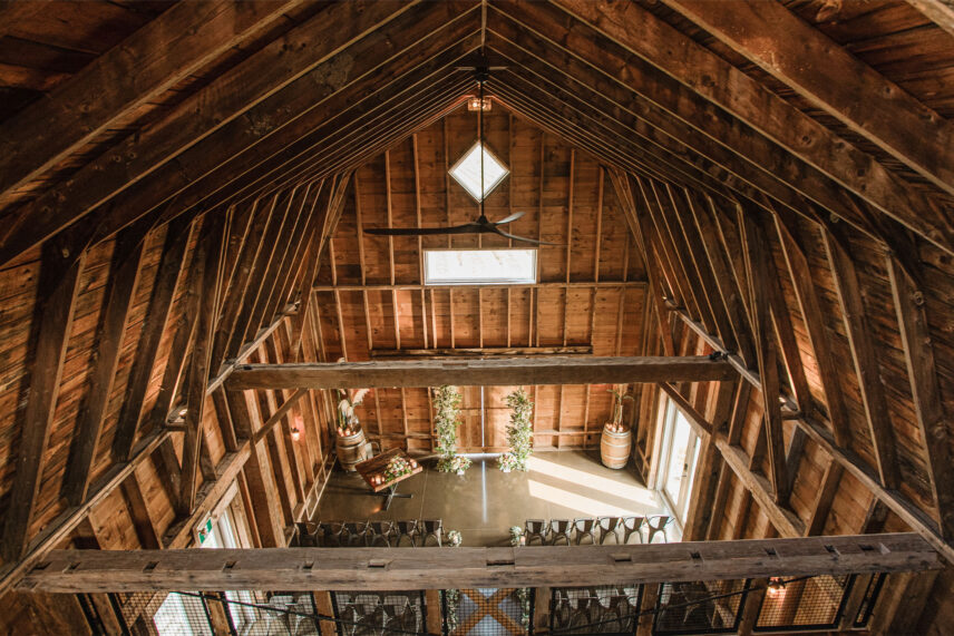 Inside the barn at Cave Spring Vineyard in Niagara-on-the-Lake.
