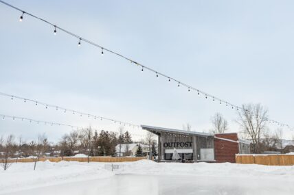 The ice rink in The Gardens at Pillar and Post, Niagara-on-the-Lake.