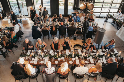 A wedding reception at Queenston Mile Vineyard