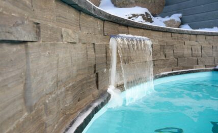 A hot spring pool at Millcroft Inn & Spa in Caledon, Ontario.