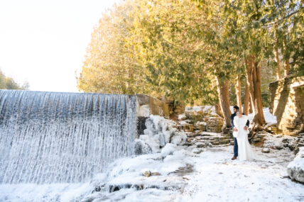 Winter photography session organized by a wedding planner