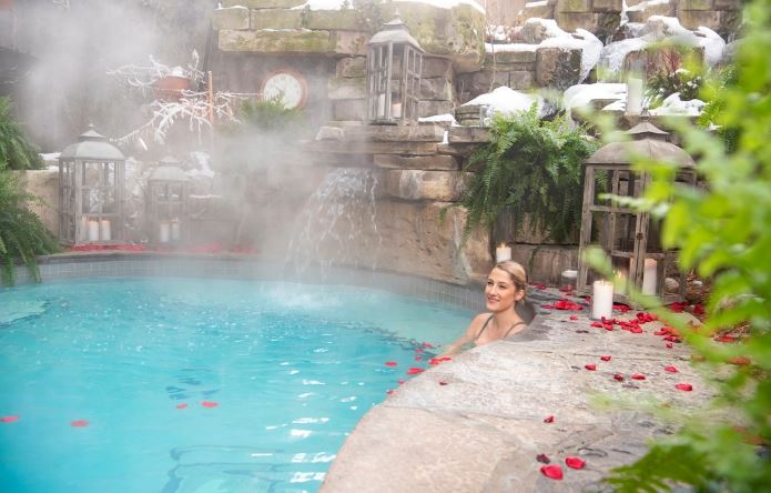 Hot spring pools at Pillar and Post in Niagara on the Lake, Ontario