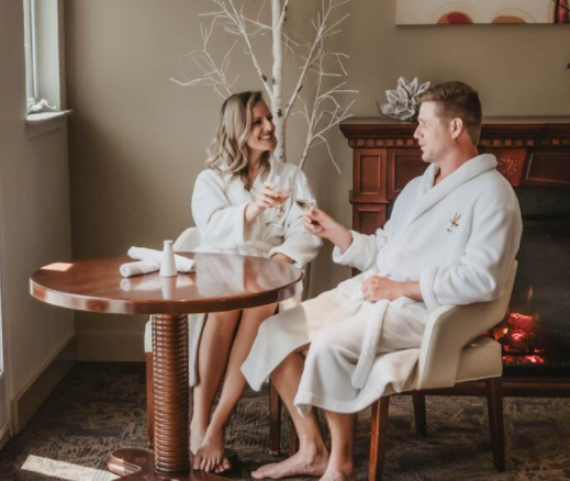Couple dining at Millcroft Inn & Spa Café