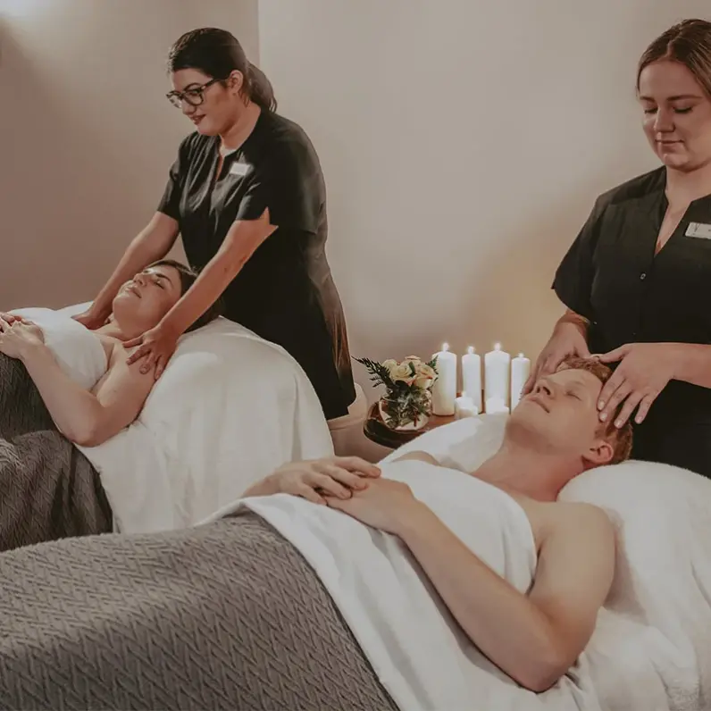 A couple enjoying the Sea Holistic Treatment at Spa On The Twenty